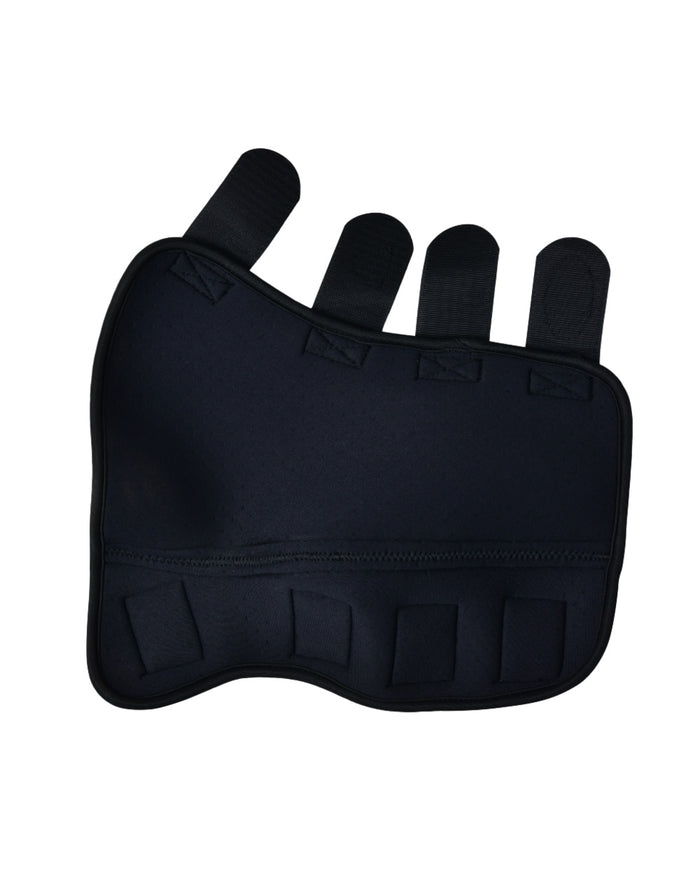 Black Blue Coloured WeatherBeeta Tough-Tec Turnout Boots on white background #colour_black-blue