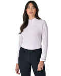Lavender Mist coloured WeatherBeeta Womens Bamboo Long Sleeve Performance Base Layer on white background #colour_lavender-mist