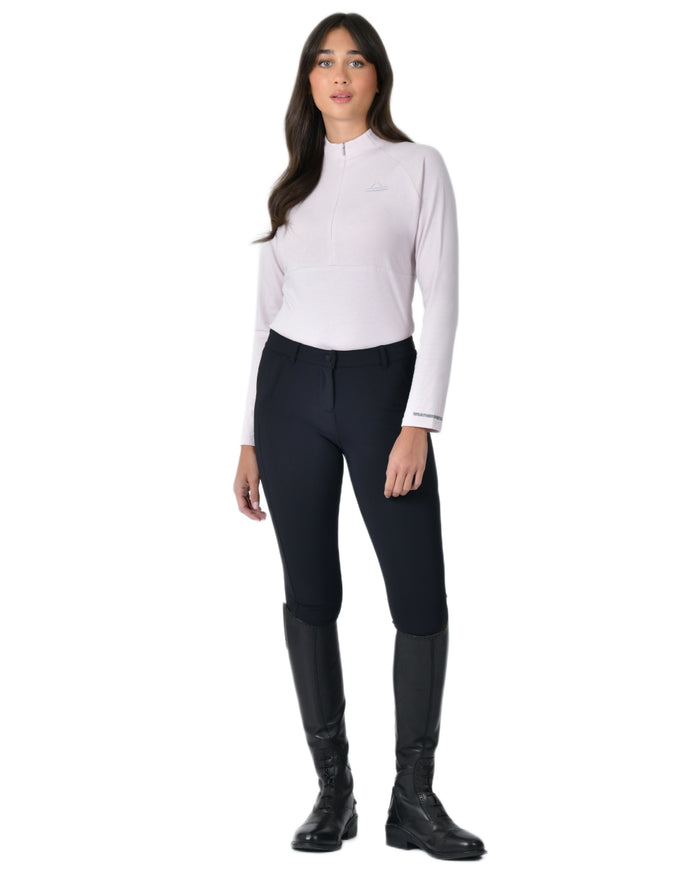 Lavender Mist coloured WeatherBeeta Womens Bamboo Long Sleeve Performance Base Layer on white background #colour_lavender-mist