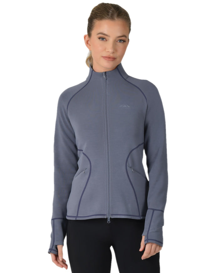 Slate Blue Coloured WeatherBeeta Womens Copper Performance Jacket on white background #colour_slate-blue