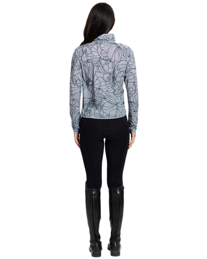 Bluestone coloured WeatherBeeta Womens Lightweight UV Jacket on white background #colour_bluestone
