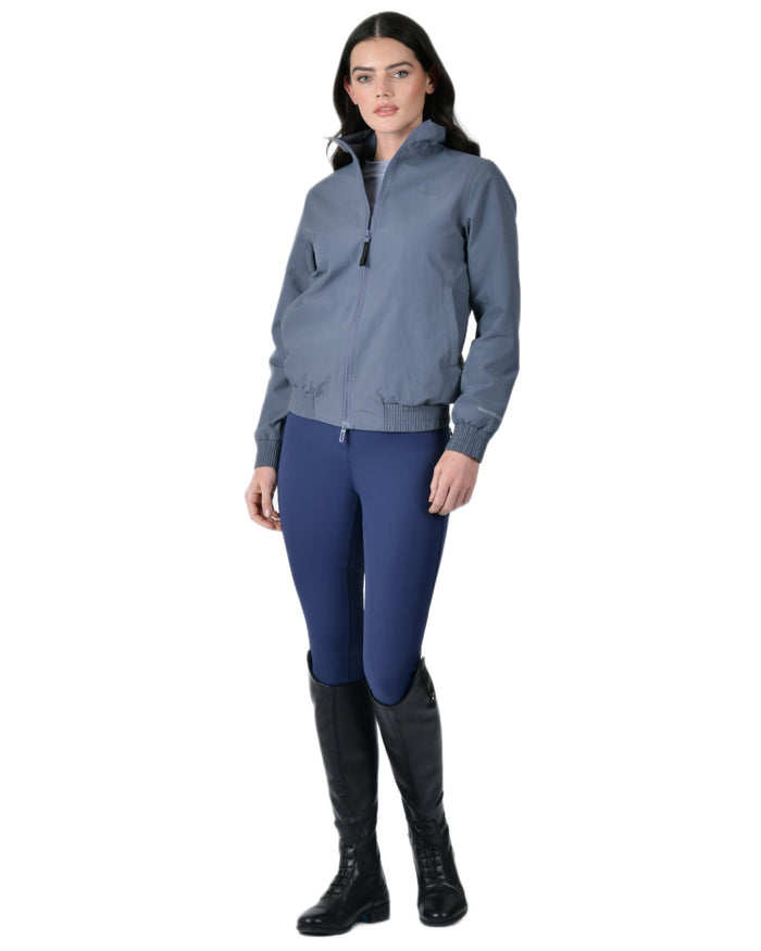 Slate Blue coloured WeatherBeeta Womens Waterproof Team Jacket on white background #colour_slate-blue