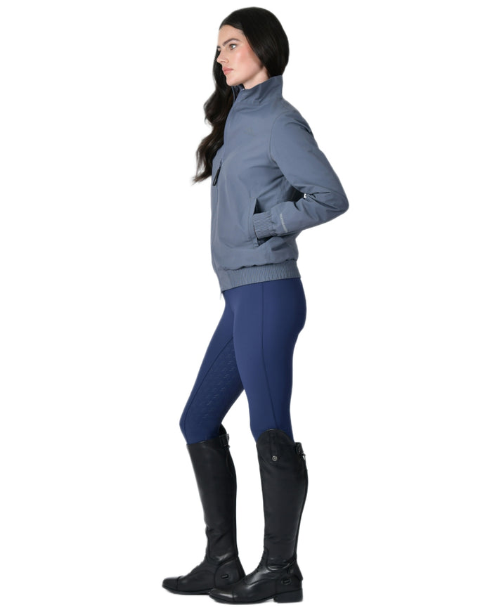 Slate Blue coloured WeatherBeeta Womens Waterproof Team Jacket on white background #colour_slate-blue