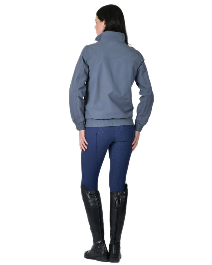 Slate Blue coloured WeatherBeeta Womens Waterproof Team Jacket on white background #colour_slate-blue