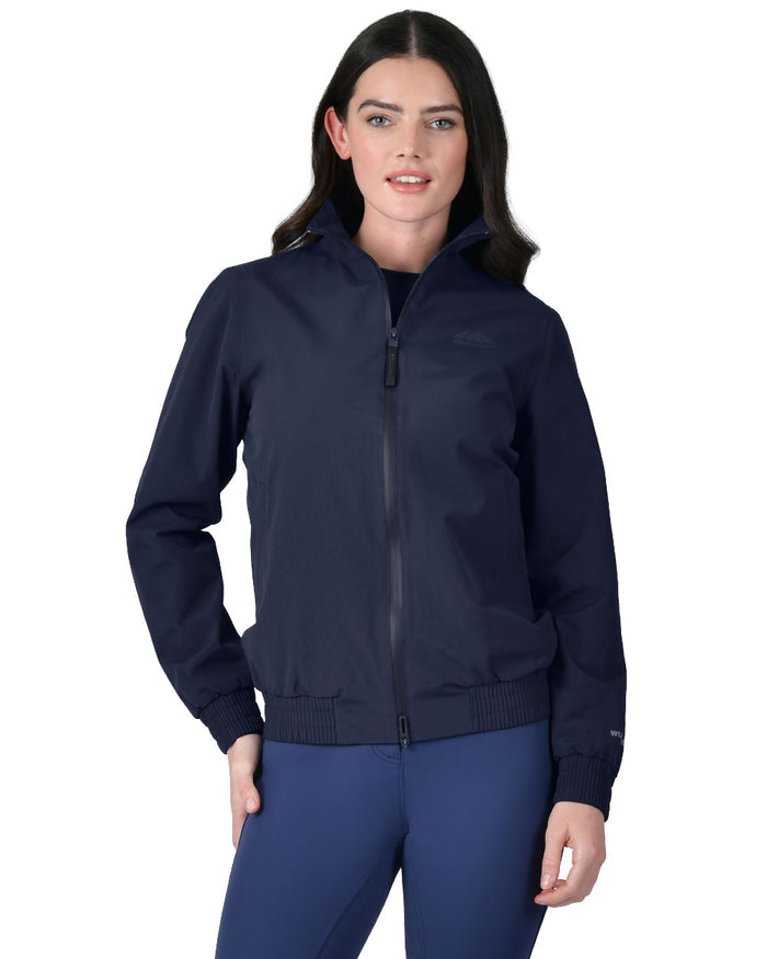 Navy coloured WeatherBeeta Womens Waterproof Team Jacket on white background #colour_navy