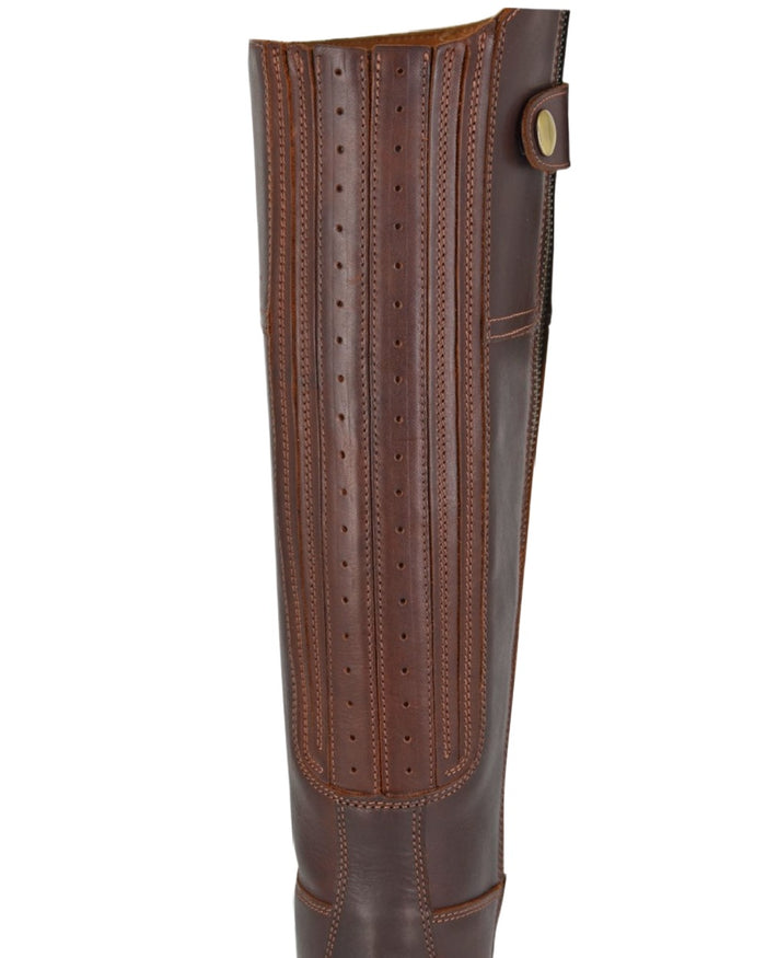 Brown Coloured Woodland Womens Georgia Outside Zip Country Riding Boots on White Background
#colour_brown