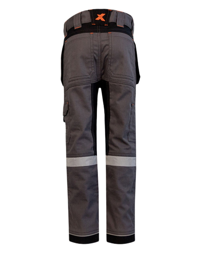 Grey Coloured Xpert Children Pro Stretch Work Trousers on White Background
#colour_grey