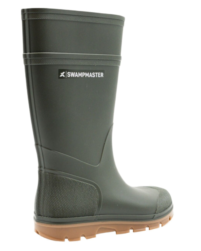 Green Coloured Xpert Kids Swampmaster Stampede Junior Wellingtons on White Background
#colour_green