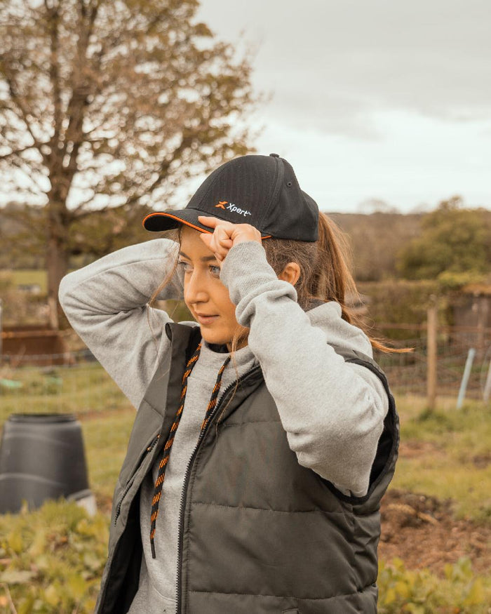 Black Coloured Xpert Core Baseball Cap on Outdoor Background
#colour_black