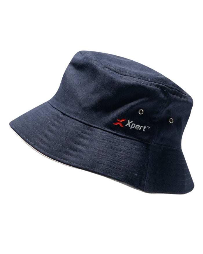 Navy Coloured Xpert Core Bucket Hat on White Background
#colour_navy