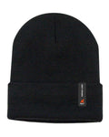 Black Coloured Xpert Core Thermal Lined Beanie Hat on White Background
#colour_black