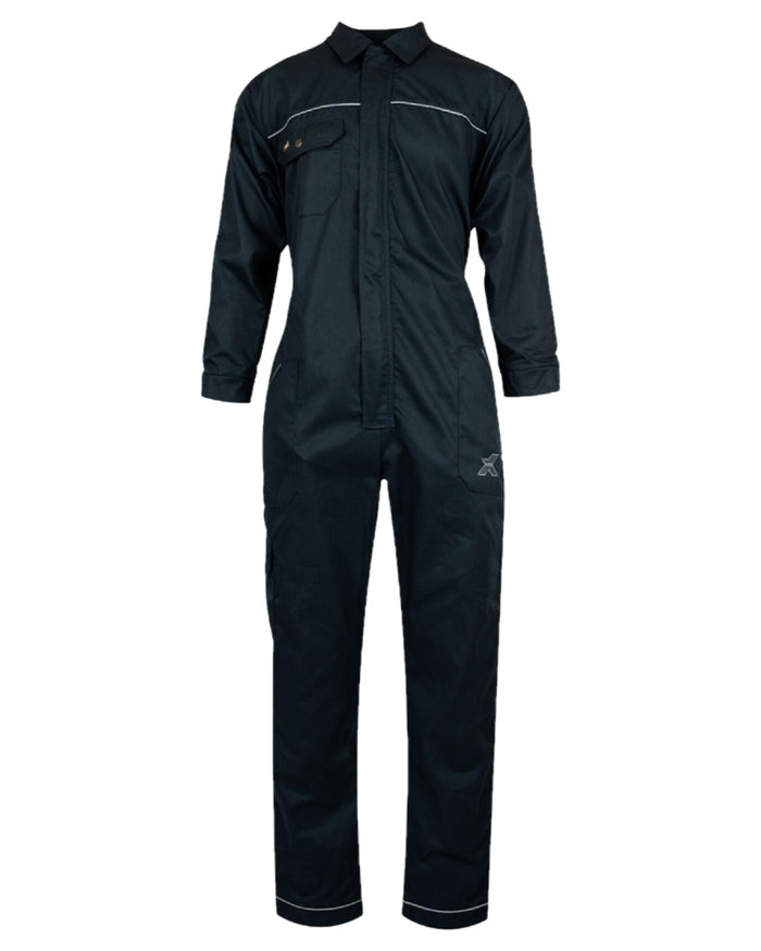 Navy Coloured Xpert Core Zip-Front Coverall on White Background
#colour_navy
