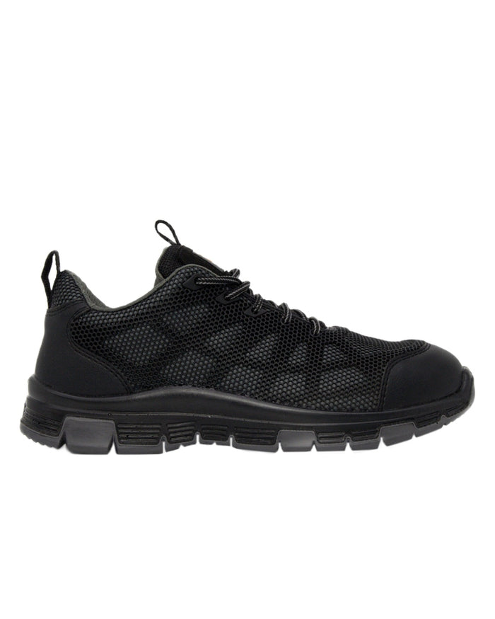 Black Grey Coloured Xpert Mens Charge S3L Safety Trainers on White 
Background
#colour_black-grey