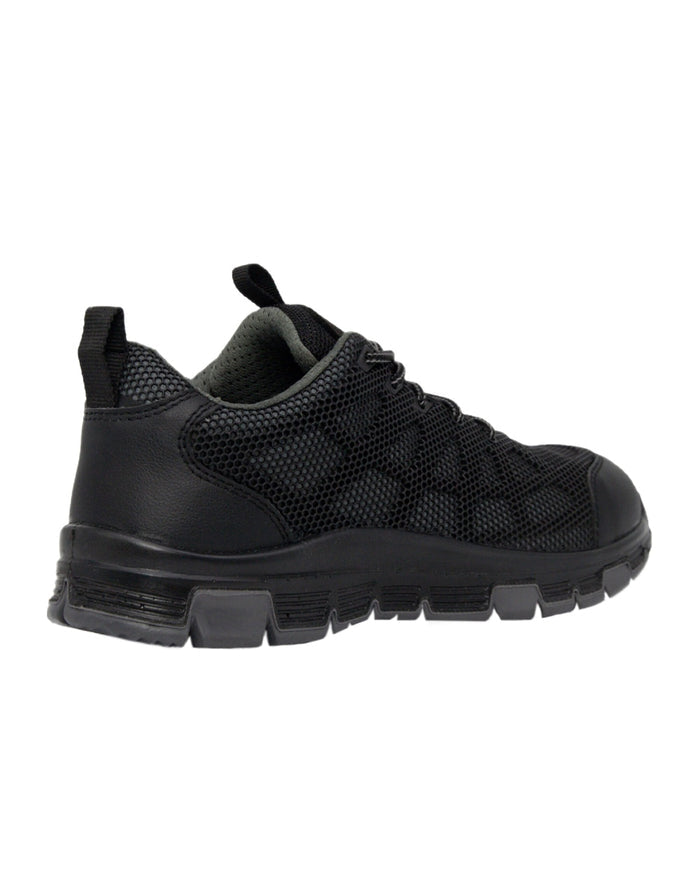 Black Grey Coloured Xpert Mens Charge S3L Safety Trainers on White 
Background
#colour_black-grey