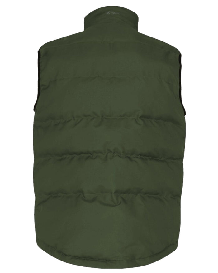 Green Coloured Xpert Mens Core Padded Work Bodywarmer on White Background
#colour_green