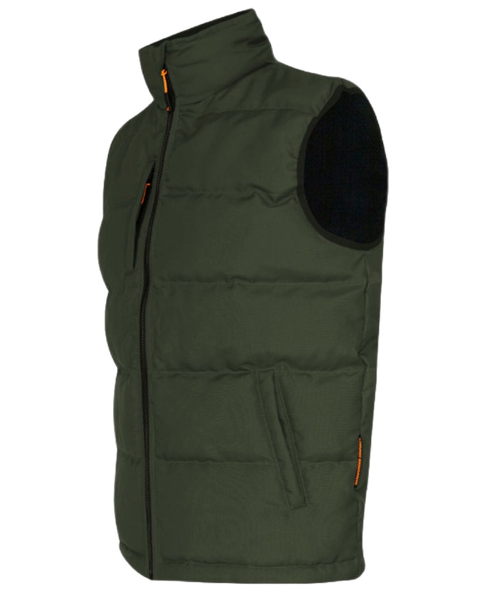 Green Coloured Xpert Mens Core Padded Work Bodywarmer on White Background
#colour_green
