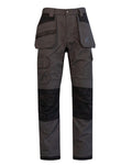 Grey Black Coloured Xpert Mens Core Stretch Work Trousers on White Background
#colour_grey-black