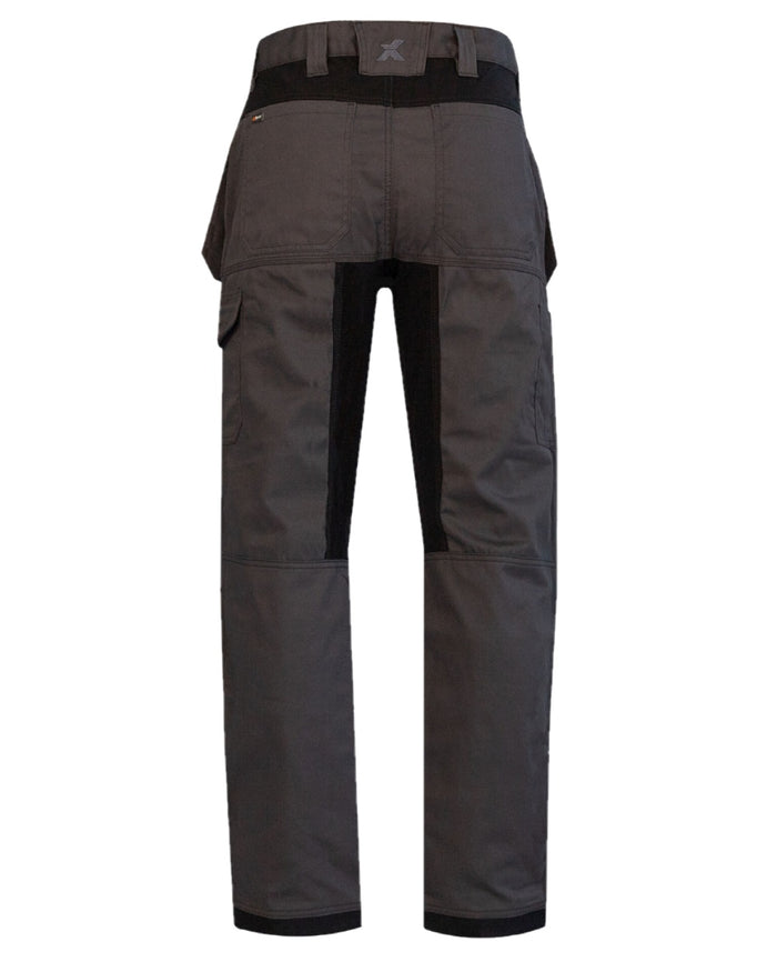 Grey Black Coloured Xpert Mens Core Stretch Work Trousers on White Background
#colour_grey-black