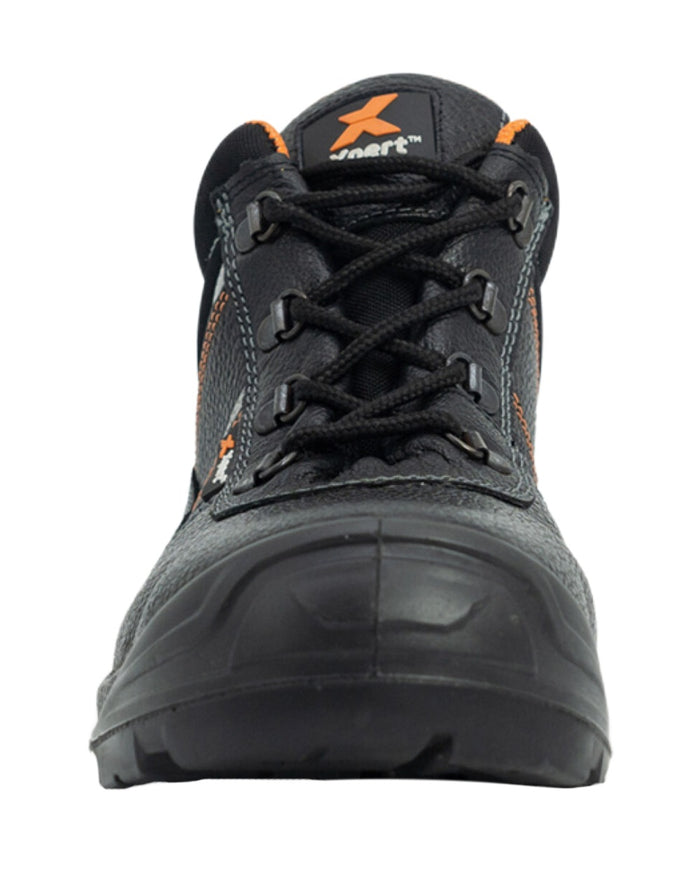 Black Coloured Xpert Mens Force S3 Safety Contract Boots on White Background
#colour_black