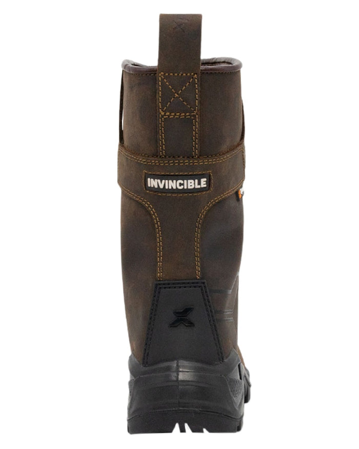 Brown Coloured Xpert Mens Invincible S3 Safety Waterproof Rigger Boots on White Background
#colour_brown