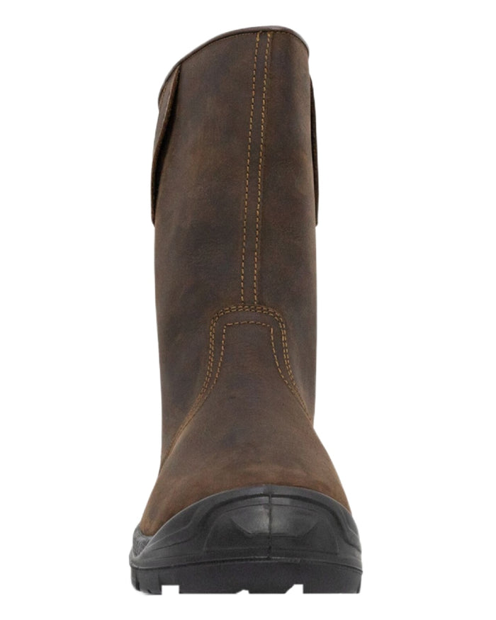 Brown Coloured Xpert Mens Invincible S3 Safety Waterproof Rigger Boots on White Background
#colour_brown