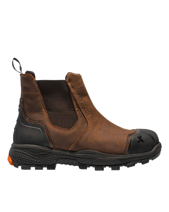 Brown Coloured Xpert Mens Pro Forge Waterproof S7L Safety Dealer Boots on White Background
#colour_brown