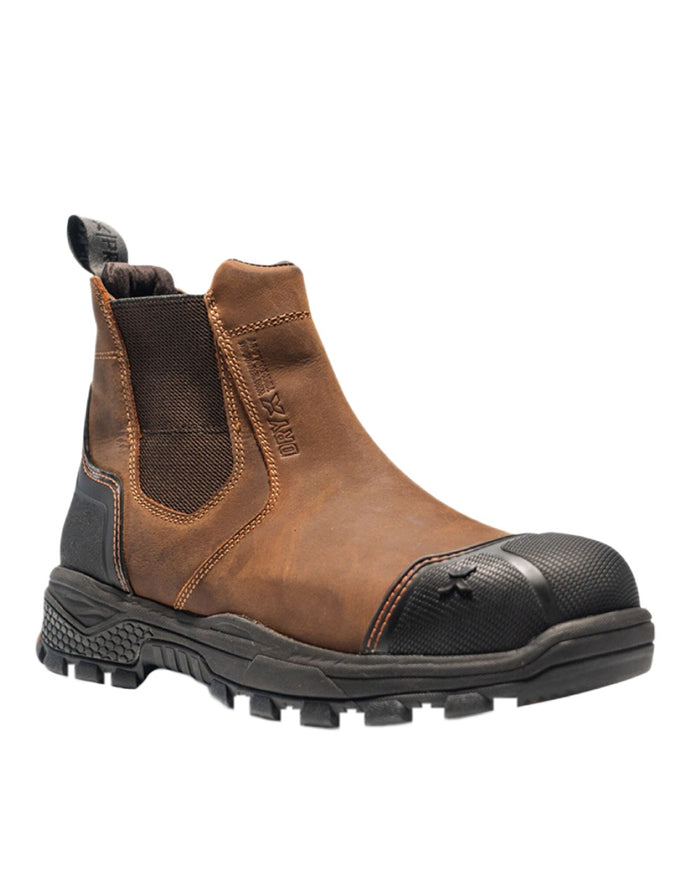 Brown Coloured Xpert Mens Pro Forge Waterproof S7L Safety Dealer Boots on White Background
#colour_brown