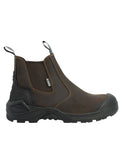 Brown Coloured Xpert Mens Pro Hutton S3L Safety Dealer Boots on White Background
#colour_brown