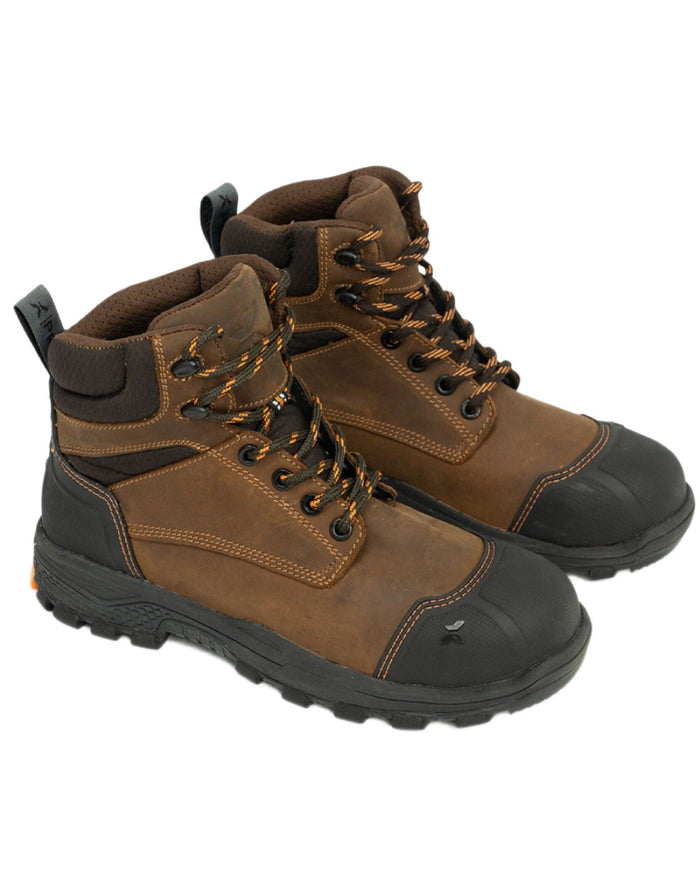 Brown Coloured Xpert Mens Pro Raptor Waterproof Safety Boots on White Background
#colour_brown