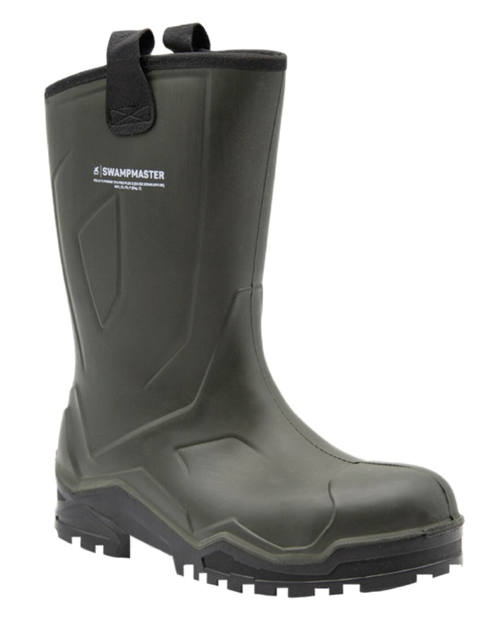 Green Coloured Xpert Mens Swampmaster Pro Challenger+ Safety Wellingtons on White Background
#colour_green