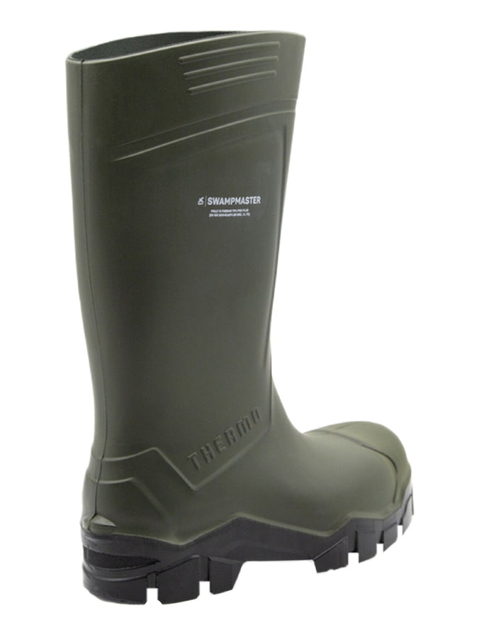 Green Coloured Xpert Mens Swampmaster Pro Thermo S5 Safety Wellingtons on White Background
#colour_green