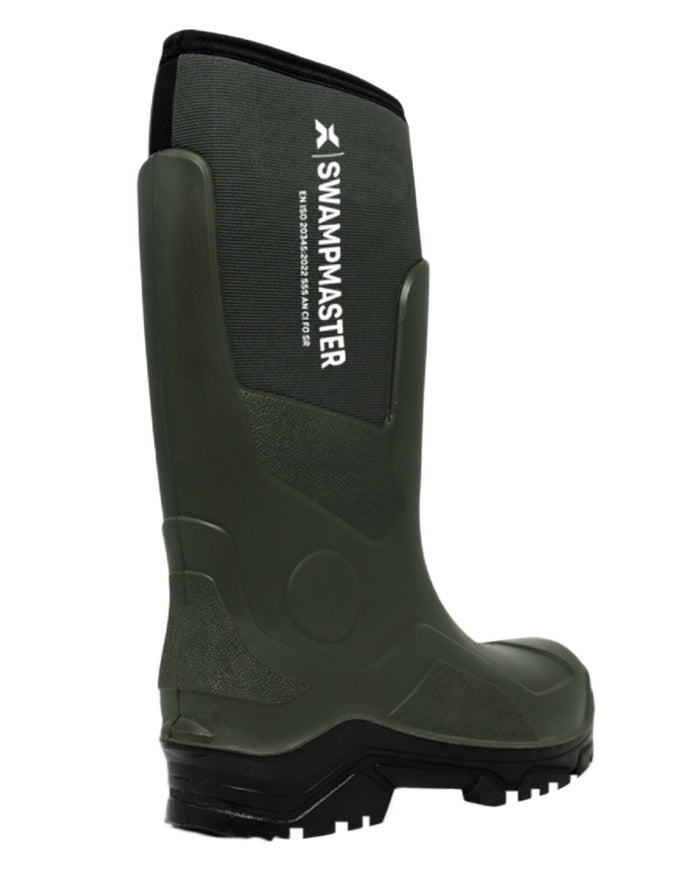 Green Coloured Xpert Mens Swampmaster Pro Trapper Wellingtons on White Background
#colour_green