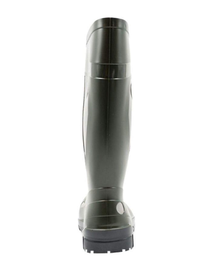 Green Coloured Xpert Mens Swampmaster Titan S5 Safety PVC Wellingtons on White Background
#colour_green