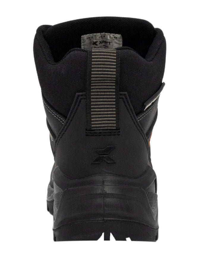 Black Coloured Xpert Mens Typhoon Waterproof Safety Boots on White Background
#colour_black