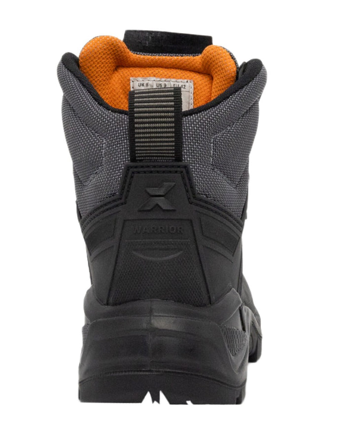 Black Coloured Xpert Mens Warrior Safety Laced Boots on White Background
#colour_black
