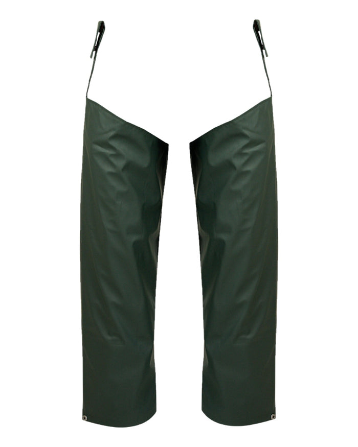 Green Coloured Xpert Swampmaster No-Sweat Stormgear Waterproof Split Leggings on White Background
#colour_green
