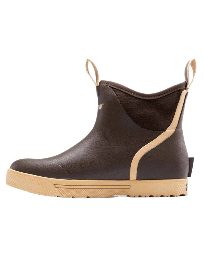 Brown Coloured Xtratuf Mens 6" Wheelhouse Ankle Boat Boots on white background #colour_brown