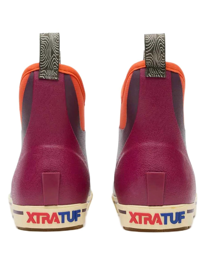 Fig Coloured Xtratuf Womens 6" Ankle Deck Camp Boots on white background #colour_fig