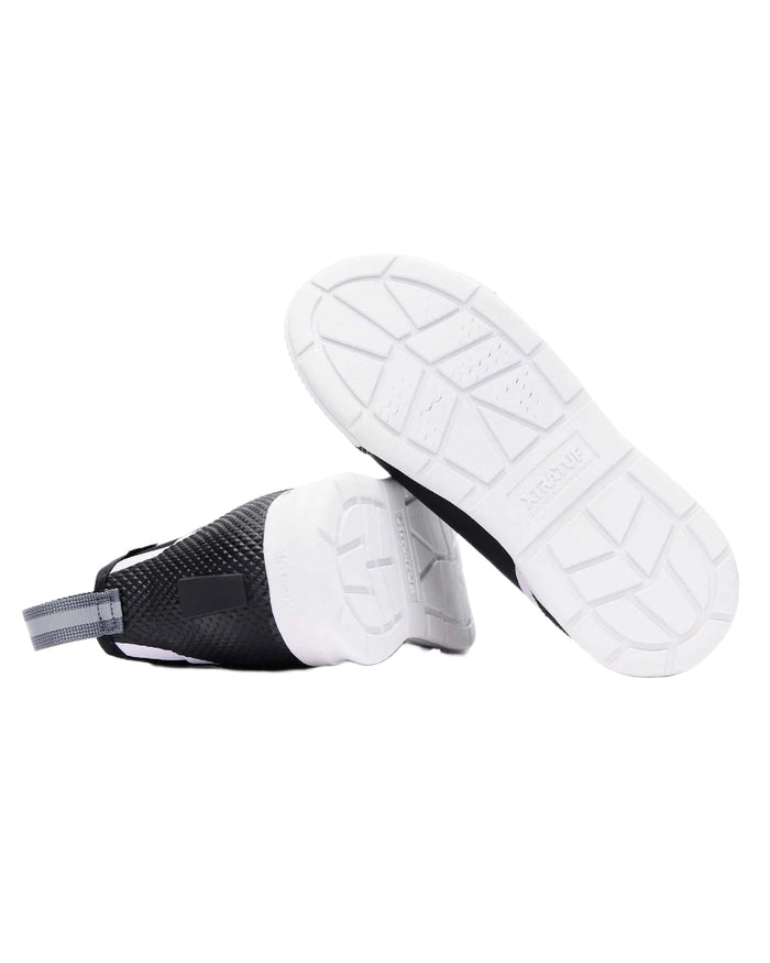 Black Coloured Xtratuf Womens 6" Ankle Deck Sport Boots on white background #colour_black