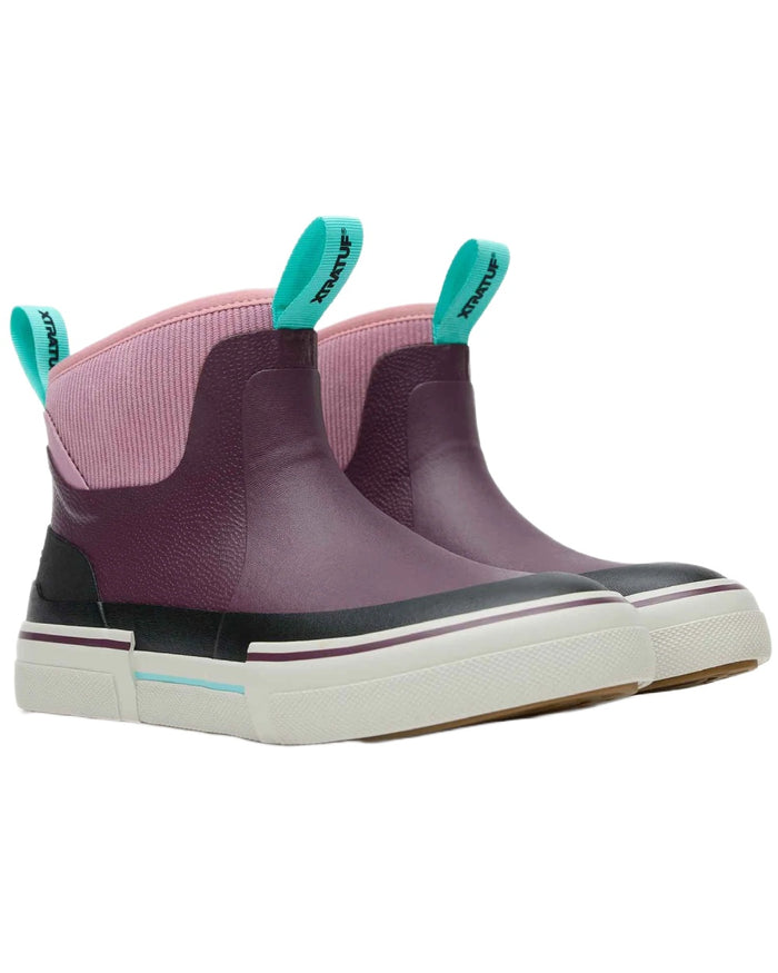 Fig coloured Xtratuf Womens Out Of The Ordinary Deck Boots on white background #colour_fig