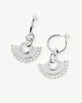 Zenyu Fan Chandelier Hoop Earrings | Silver Plated Earrings Missoma
